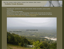 Tablet Screenshot of cobblecreekestates.com